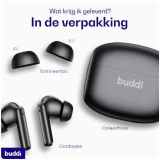 Buddi Pulse Draadloze Oordopjes Zwart