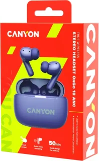 Canyon TWS-10 ANC+ENC Draadloze Headset Purple