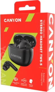 CANYON TWS-5 True Wireless Headset Zwart
