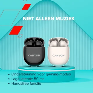 Canyon TWS-6 Bluetooth Headset Beige