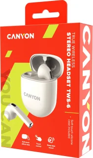Canyon TWS-6 Bluetooth Headset Beige