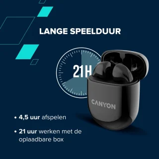 Canyon TWS-6 Bluetooth Headset Black