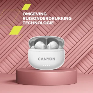 Canyon TWS-8 Bluetooth Earbuds White