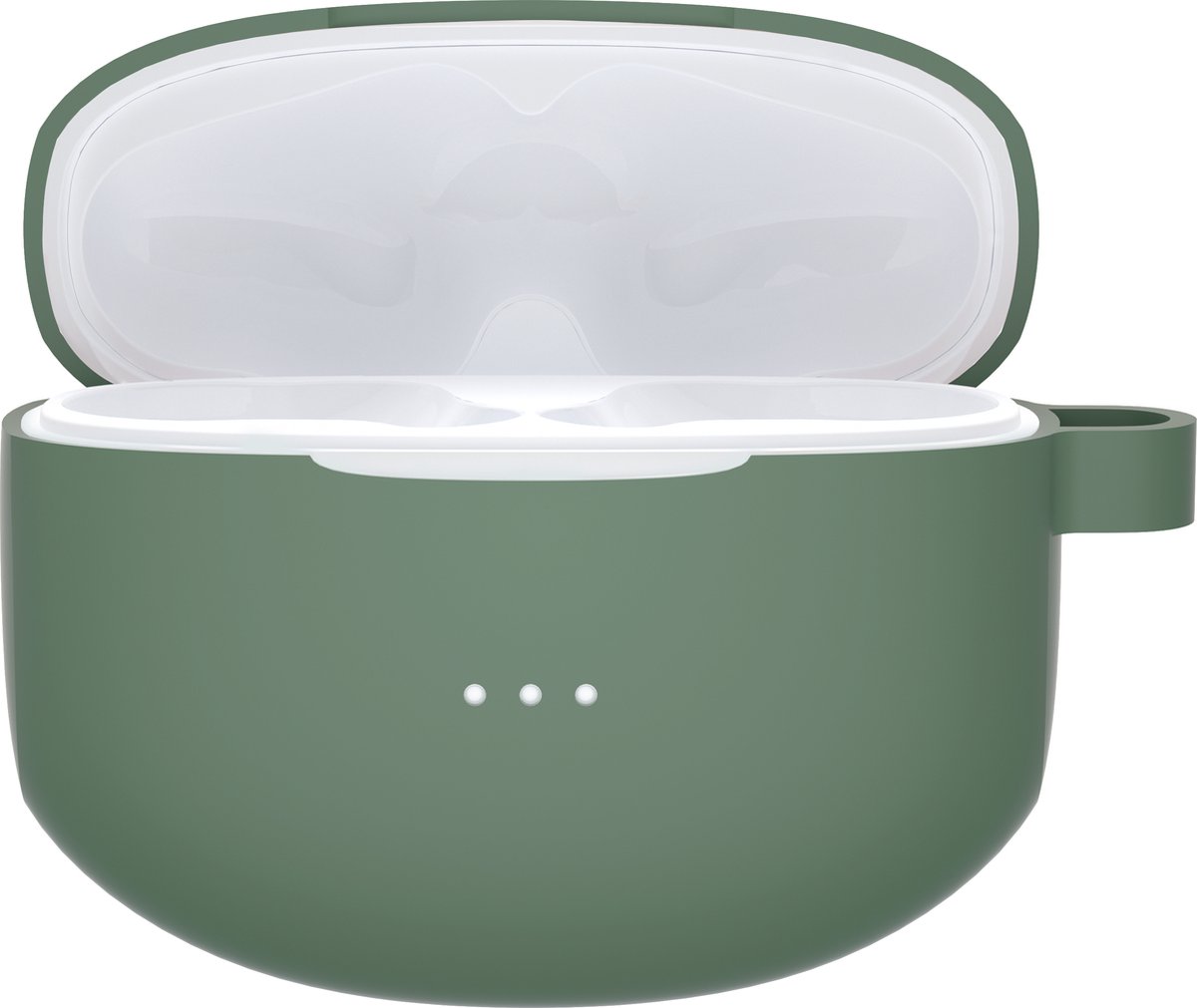 Cazy Bluetooth Draadloze Oordopjes Wit met Siliconen Hoesje Groen