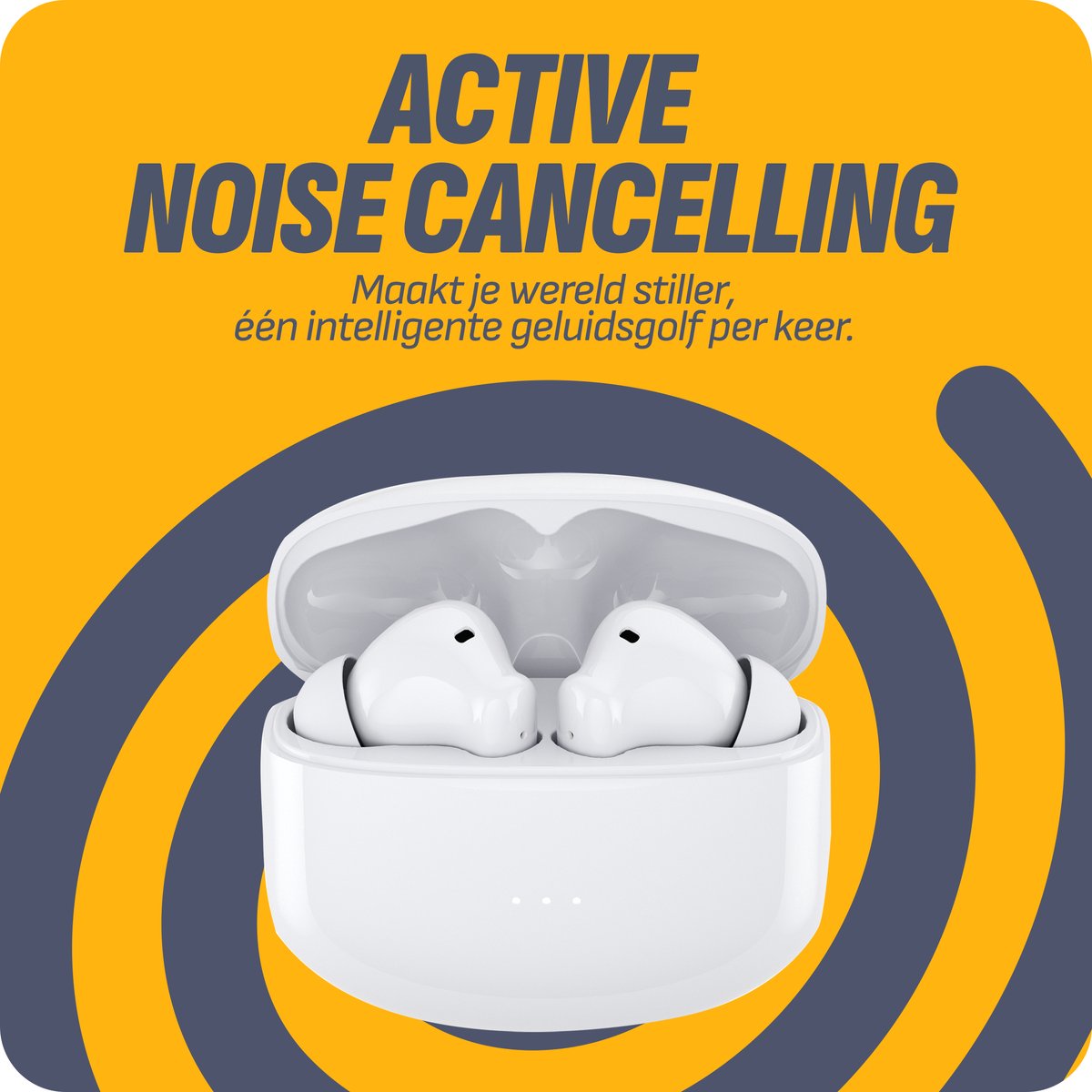 Cazy Bluetooth Draadloze Oordopjes Wit met Siliconen Hoesje Groen