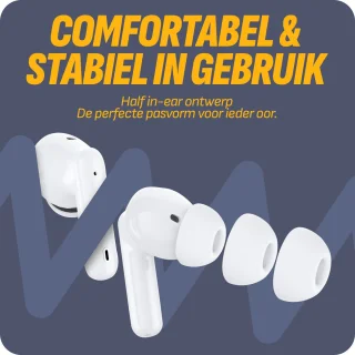 Cazy Bluetooth draadloze sport oordopjes wit