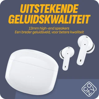 Cazy Bluetooth draadloze sport oordopjes wit