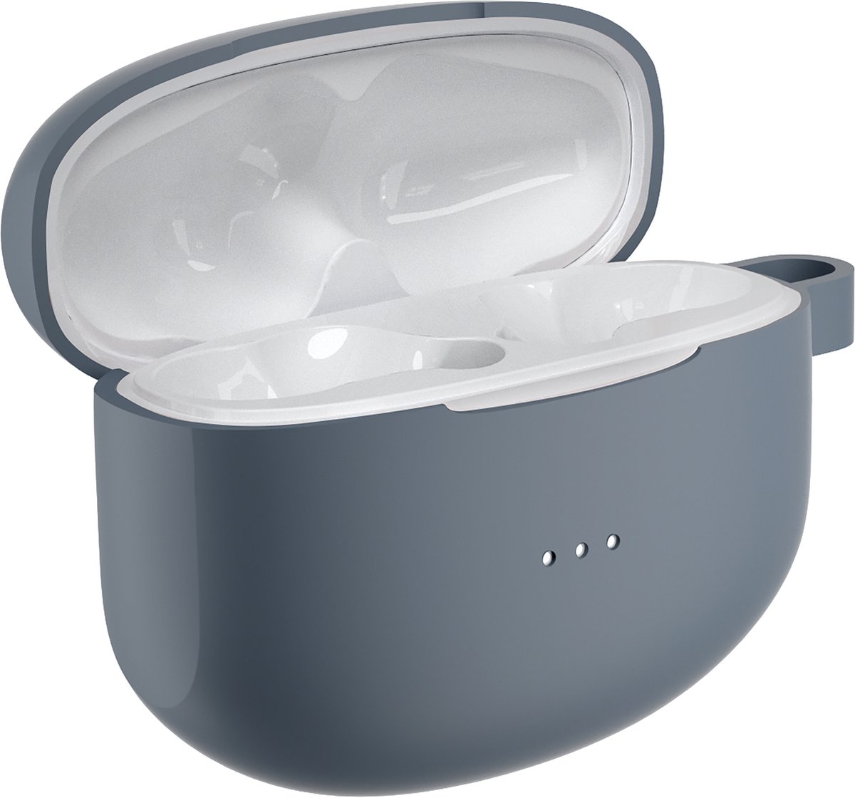 Cazy Draadloze Bluetooth Oordopjes Wit met Siliconen Hoesje Blauw