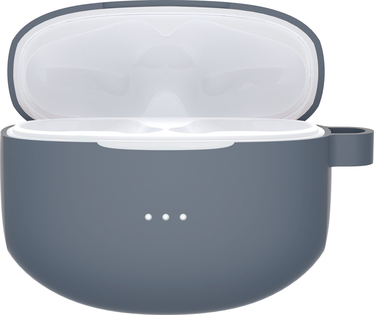 Cazy Draadloze Bluetooth Oordopjes Wit met Siliconen Hoesje Blauw