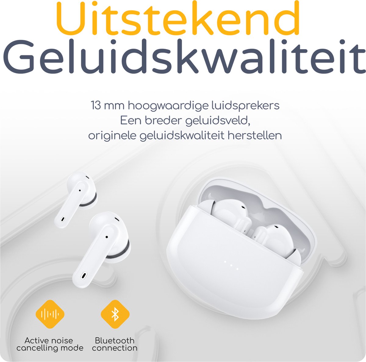 Cazy Earbuds Bundel - Draadloze Oordopjes + Oplader & Kabel