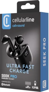 Cellularline Seek PRO Draadloze In-ear Headset Zwart