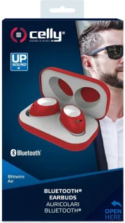 Celly Bh Twins Air In-ear Bluetooth Headset Rood