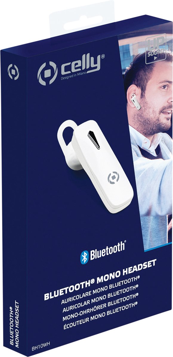Celly Bluetooth Headset BH10 Wit
