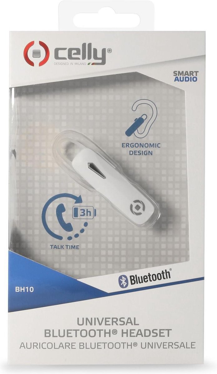 Celly Bluetooth Headset BH10 Wit