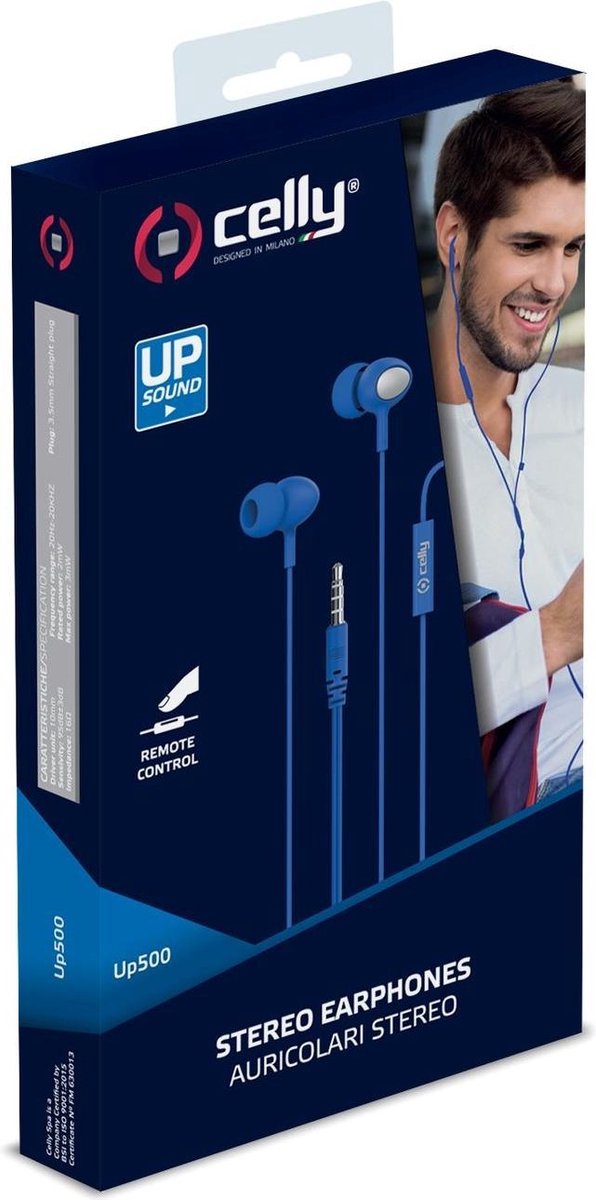 Celly UP500 In-Ear Oordopjes Blauw