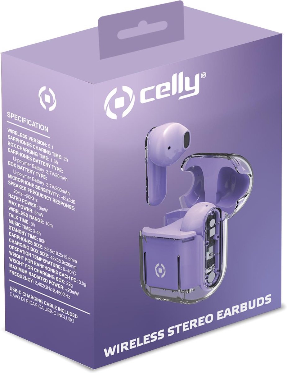 Wat vinden we goed aan de Celly Wireless Headphones Purple