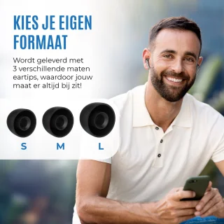 Chear Draadloze Oordopjes Bluetooth 5.3 Zwart