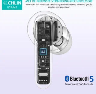 CL CHLIN usam Transparanto draadloze In Ear Bluetooth oordopjes