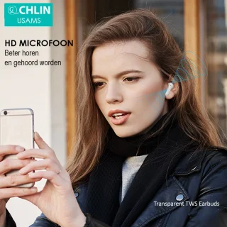 CL CHLIN usam Transparanto draadloze In Ear Bluetooth oordopjes