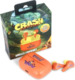 Crash Bandicoot Draadloze Oordopjes Bluetooth Met Oplaadcase