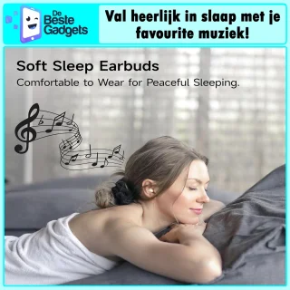 De Beste Gadgets Invisible Sleep Earbuds - Slaap-oordopjes Zwart