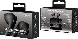 Defunc TRUE Basic Draadloze Oordopjes Zwart