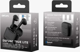 Defunc True Lite Earbuds Bluetooth Draadloze Oordopjes Black