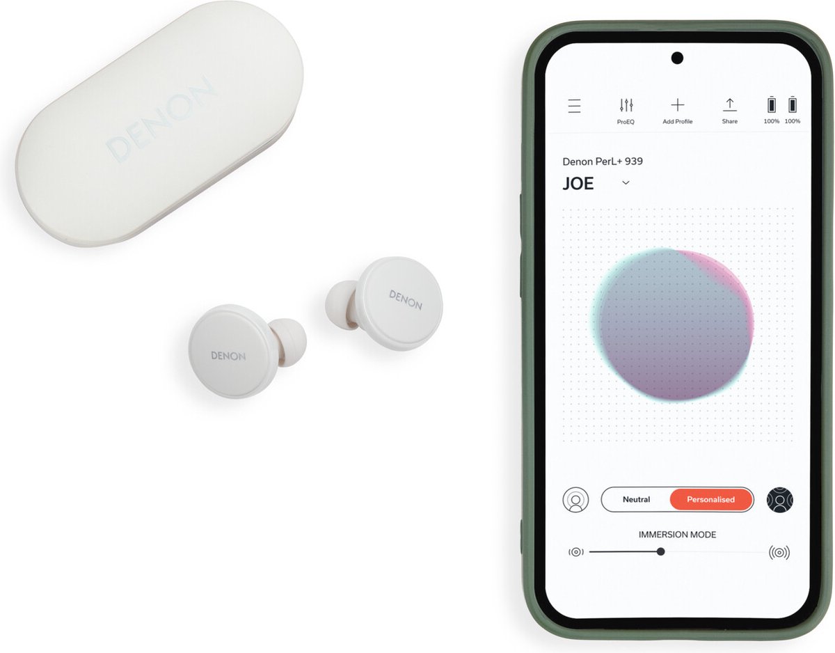 Denon PerL Earbuds draadloze oordopjes