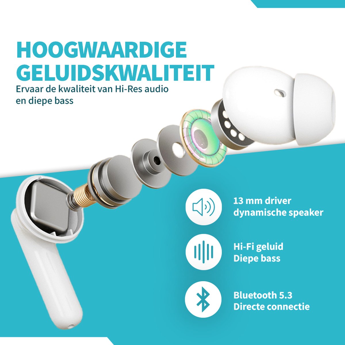 Wat vinden we goed aan de DINTO Earbuds Pro Bluetooth oordopjes