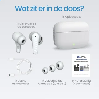 DirectGoods® Draadloze Bluetooth Oordopjes Wit