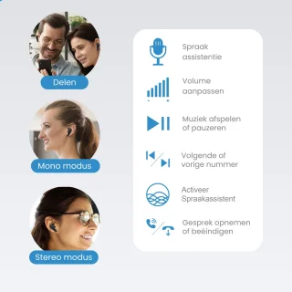 DirectGoods® Draadloze Bluetooth Oordopjes Wit