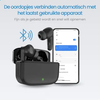 DirectGoods Draadloze Bluetooth Oordopjes Zwart