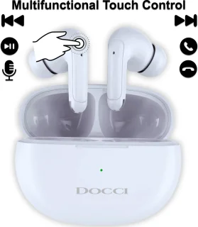 Docci® ANC Draadloze Bluetooth Oordopjes Wit