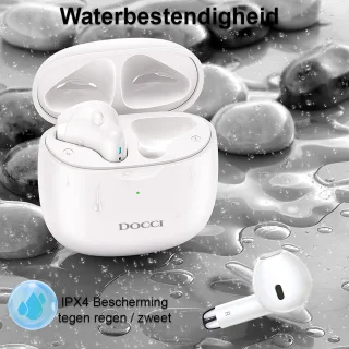 Docci® Draadloze Bluetooth Oordopjes Wit
