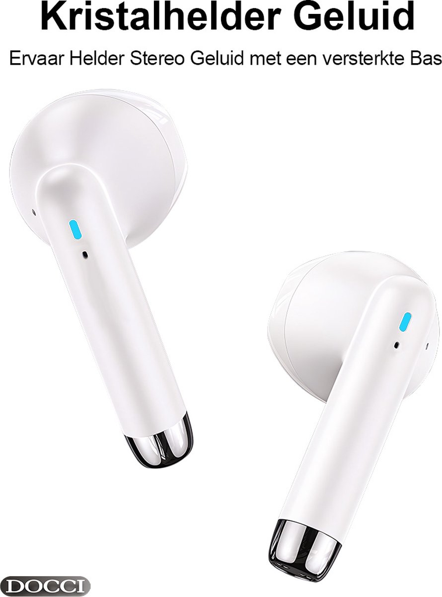 Wat vinden we goed aan de Docci® Draadloze Bluetooth Oordopjes Wit
