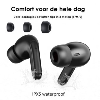 Docci® Draadloze Bluetooth Oordopjes Zwart