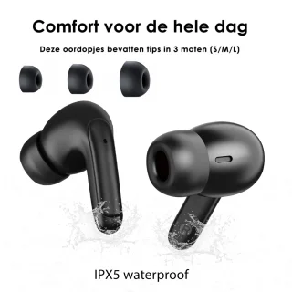 Docci® Draadloze Bluetooth Oordopjes Zwart