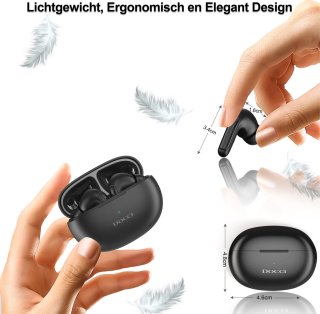 Docci® Draadloze Bluetooth Oordopjes Zwart