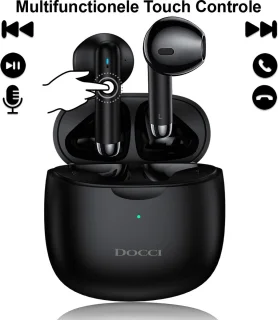 Docci® Draadloze Oordopjes Zwart