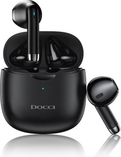 Docci® Draadloze Oordopjes Zwart