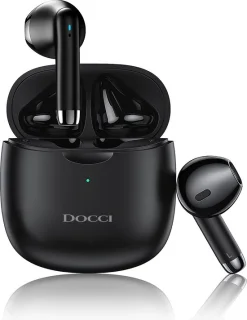 Docci® Draadloze Oordopjes Zwart