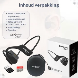 DoréGear Audio Bone Conduction Headphones Bluetooth 16GB MP3
