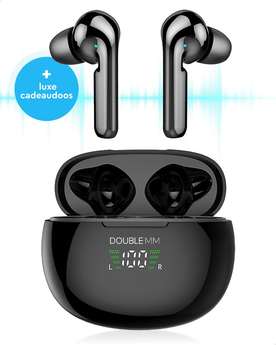 De DOUBLE MM Bluetooth Draadloze Oordopjes in één oogopslag