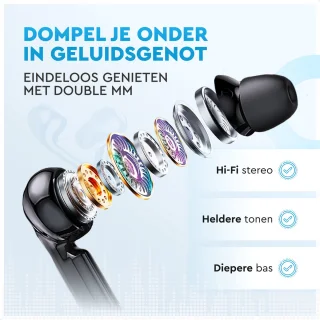 DOUBLE MM Bluetooth Draadloze Oordopjes