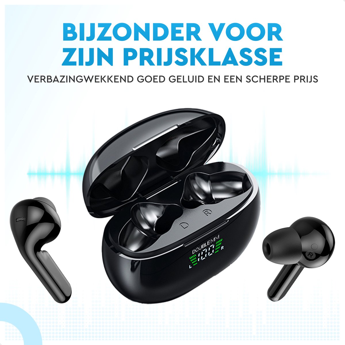 DOUBLE MM Bluetooth Draadloze Oordopjes