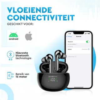 DOUBLE MM Bluetooth Draadloze Oordopjes