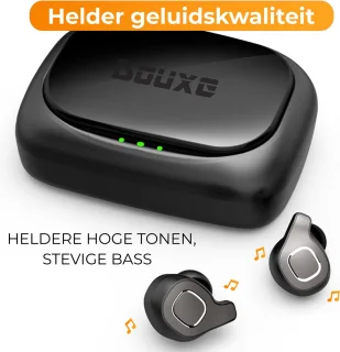 Douxe TWS+ F8 True Wireless Oordopjes Zwart