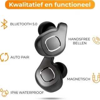 Douxe TWS+ F8 True Wireless Oordopjes Zwart