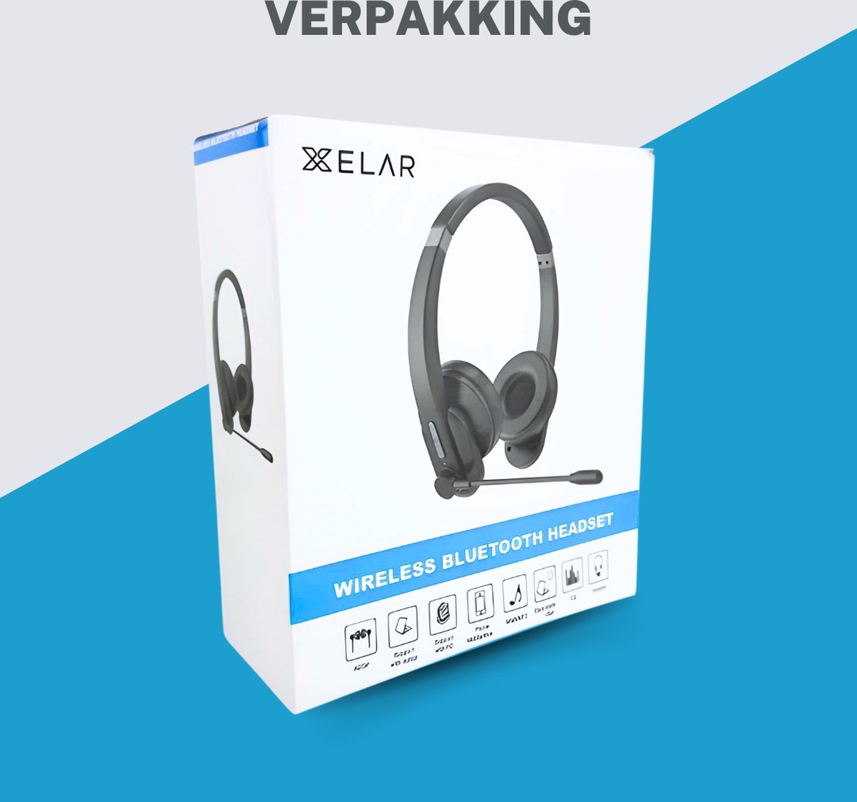 Draadloze Bluetooth Headset met Microfoon voor Laptop, PC en Telefoon