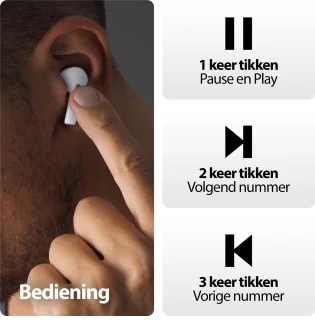 Draadloze Bluetooth Oordopjes In Ear Wit